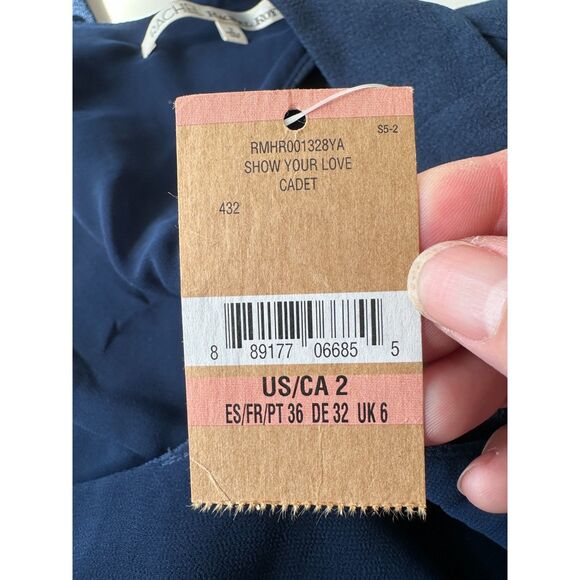 NWT RACHEL Rachel Roy Show your Love Cadet Blue Jumpsuit Size 2 - Picture 8 of 11